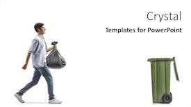  Presentation with plastic bag - Slides enhanced with full-length-profile-shot background and a white colored foreground