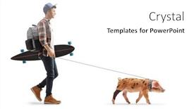  Presentation with shot - Presentation theme with full-length-profile-shot background and a white colored foreground