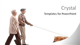  Presentation with senior couple - Presentation theme consisting of full-length-profile-shot background and a white colored foreground