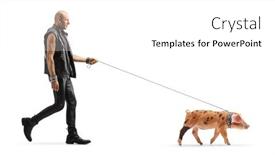  Presentation with punk - PPT layouts enhanced with full-length-profile-shot background and a  colored foreground