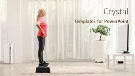  Presentation with shot - PPT layouts having full-length-profile-shot background and a cream colored foreground