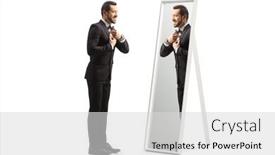  Presentation with shot - Presentation consisting of full-length-profile-shot background and a light gray colored foreground
