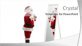  Presentation with santa - Slide deck enhanced with full-length-profile-shot background and a white colored foreground