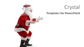  Presentation with santa - PPT theme with full-length-profile-shot background and a white colored foreground