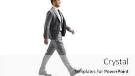  Presentation with healthy workplace full length side view - Theme enhanced with full-length-profile-shot background and a white colored foreground