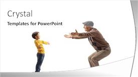  Presentation with shot - Slide set enhanced with full-length-profile-shot background and a white colored foreground