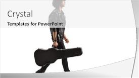  Presentation with rock - Presentation design with full-length-profile-shot background and a white colored foreground
