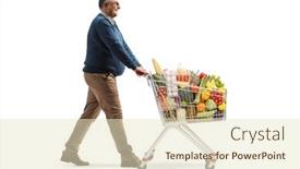  Presentation with food white - PPT layouts with full-length-profile-shot background and a soft green colored foreground