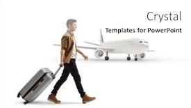  Presentation with shot - Presentation theme having full-length-profile-shot background and a white colored foreground