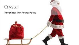  Presentation with santa - PPT layouts consisting of full-length-profile-shot background and a white colored foreground