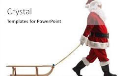  Presentation with santa sleigh - PPT layouts having full-length-profile-shot background and a white colored foreground