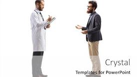  Presentation with shot - Slide set enhanced with full-length-profile-shot background and a white colored foreground