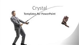  Presentation with shot - Theme featuring full-length-profile-shot background and a white colored foreground