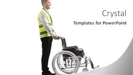  Presentation with security guard - Slide deck having full-length-profile-shot background and a white colored foreground