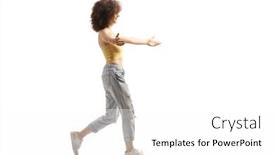  Presentation with hug - Slide set enhanced with full-length-profile-shot background and a white colored foreground