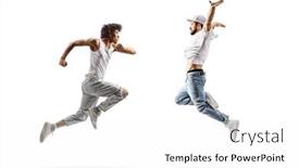  Presentation with shot - Slides enhanced with full-length-profile-shot background and a white colored foreground