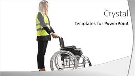  Presentation with shot - Presentation design consisting of full-length-profile-shot background and a white colored foreground