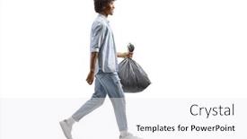  Presentation with plastic waste - Theme featuring full-length-profile-shot background and a white colored foreground