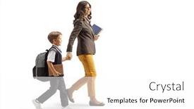  Presentation with holding hands - Presentation theme with full-length-profile-shot background and a  colored foreground