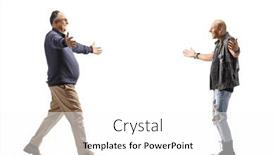  Presentation with punk - Slides having full-length-profile-shot background and a white colored foreground