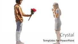  Presentation with shot - PPT theme featuring full-length-profile-shot background and a white colored foreground