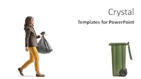  Presentation with plastic waste - Presentation having full-length-profile-shot background and a white colored foreground