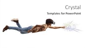  Presentation with shot - Presentation featuring full-length-profile-shot background and a white colored foreground