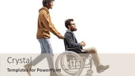  Presentation with shot - Theme with full-length-profile-shot background and a soft green colored foreground