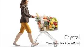  Presentation with shot - Presentation design with full-length-profile-shot background and a white colored foreground