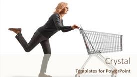  Presentation with shot - Presentation theme having full-length-profile-shot background and a cream colored foreground