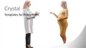  Presentation with physician - PPT theme enhanced with full-length-profile-shot background and a white colored foreground