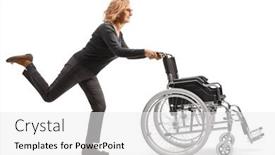  Presentation with shot - Presentation with full-length-profile-shot background and a white colored foreground