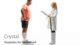  Presentation with weight - Presentation design enhanced with full-length-profile-shot background and a white colored foreground