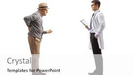  Presentation with back pain - Presentation theme featuring full-length-profile-shot background and a white colored foreground