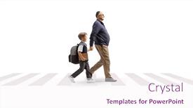  Presentation with shot - PPT theme enhanced with full-length-profile-shot background and a sky blue colored foreground