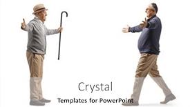  Presentation with wide - Presentation theme enhanced with full-length-profile-shot background and a  colored foreground