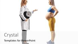  Presentation with weight - Slide set with full-length-profile-shot background and a white colored foreground