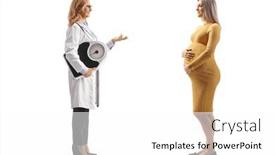  Presentation with weight - Slides with full-length-profile-shot background and a white colored foreground