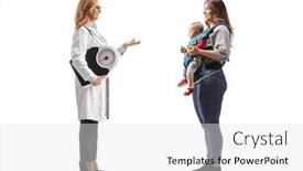  Presentation with baby doctor - Presentation featuring full-length-profile-shot background and a white colored foreground