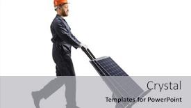  Presentation with solar - PPT layouts enhanced with full-length-profile-shot background and a light gray colored foreground