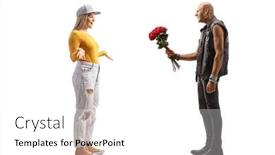  Presentation with punk - PPT layouts enhanced with full-length-profile-shot background and a white colored foreground