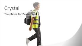 Presentation with safety - Theme featuring full-length-profile-shot background and a white colored foreground