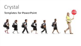  Presentation with traffic - Slides consisting of full-length-profile-shot background and a white colored foreground