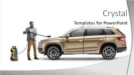  Presentation with suv - Presentation featuring full-length-profile-shot background and a white colored foreground