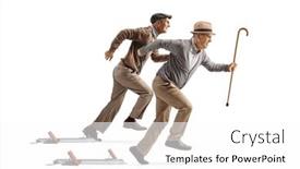  Presentation with shot - Slide deck featuring full-length-profile-shot background and a white colored foreground