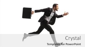  Presentation with shot - Slides consisting of full-length-profile-shot background and a white colored foreground