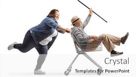  Presentation with shot - PPT theme enhanced with full-length-profile-shot and a white colored foreground