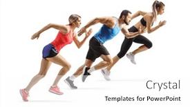  Presentation with shot - Presentation theme featuring full-length-profile-shot and a white colored foreground