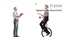  Presentation with shot - Presentation enhanced with full-length-profile-shot and a white colored foreground