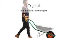  Presentation with shot - Presentation theme featuring full-length-profile-shot background and a  colored foreground